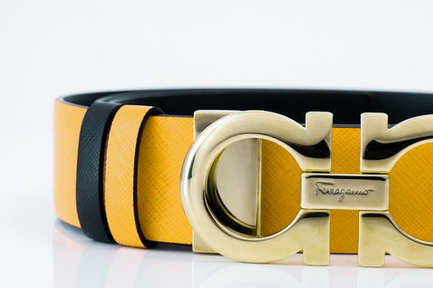 Reversible/ Adjustable Gancini Belt